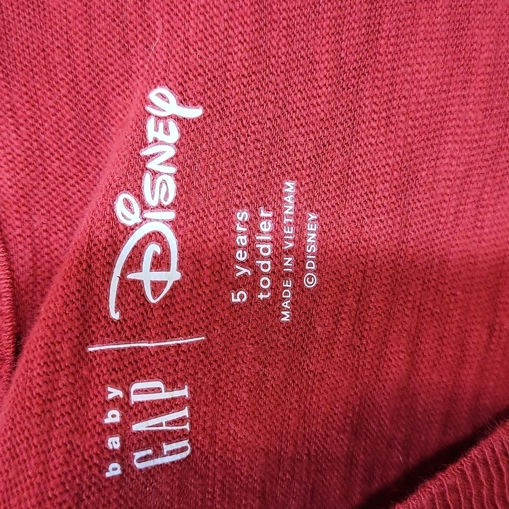 Gap Disney Mickey long sleeve tshirt Red size 5T Vintage look - Picture 4 of 4